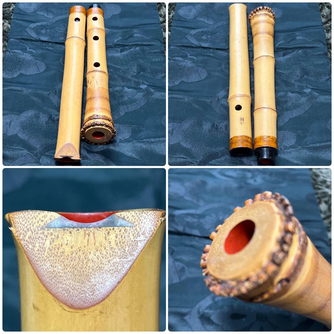 尺八 琴古流 在銘 中継ぎ緩み無し 一尺九寸管 籐巻 【音出し確認済み】格安品