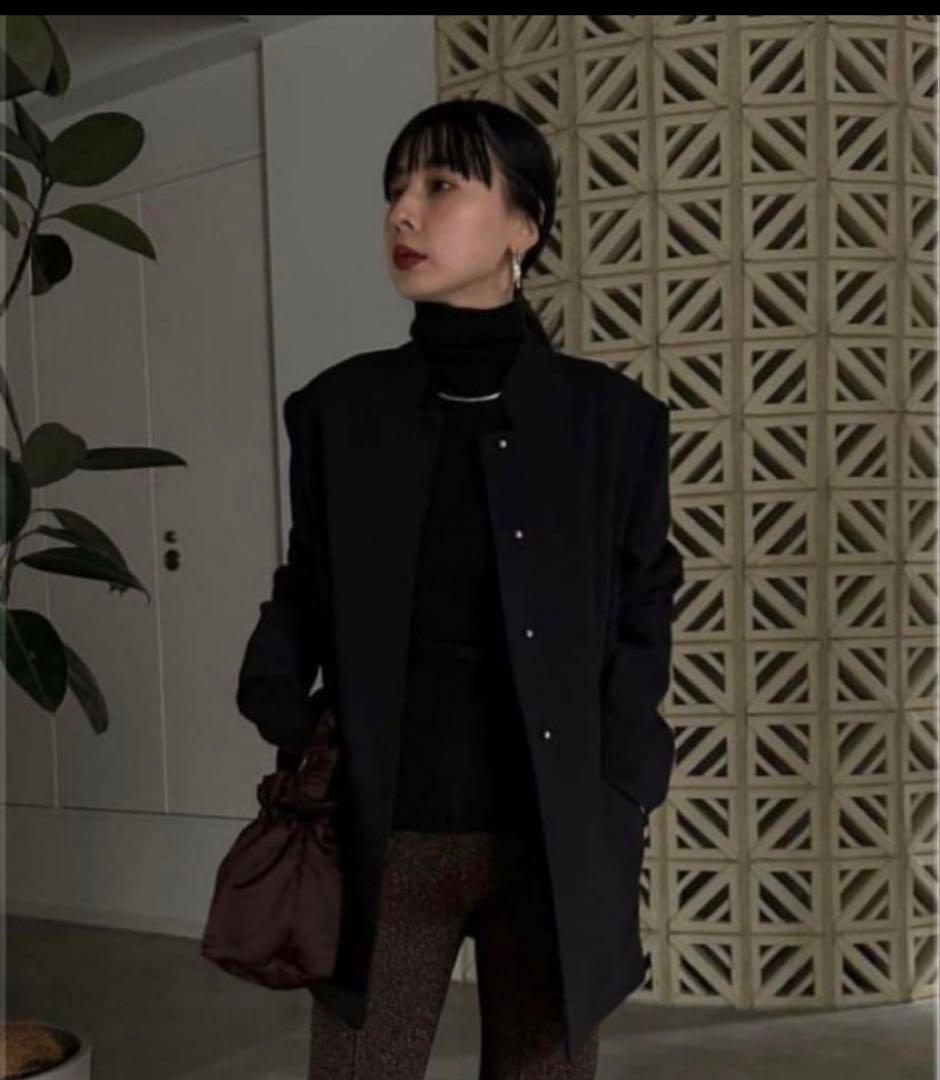 極美品　AMERI　TWILL JACKET LIKE TOP　アメリ　黒
