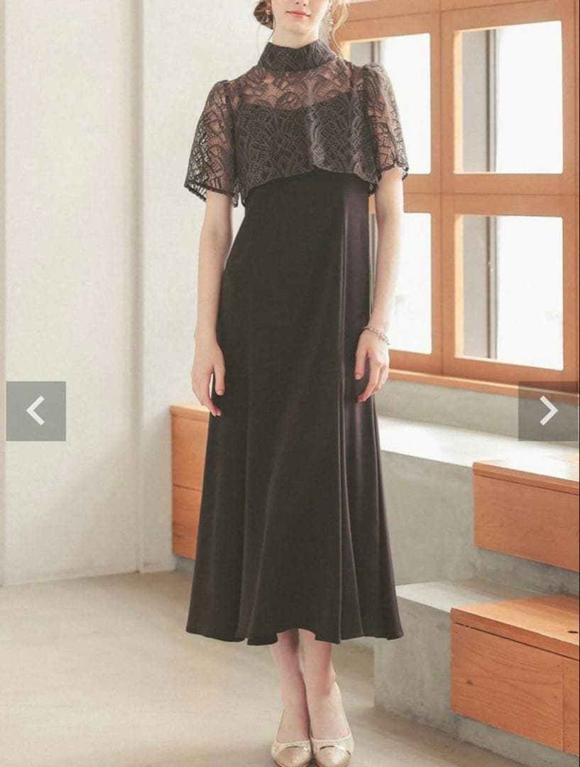 Dorry Doll 3wayレースボレロ&マーメイドキャミドレス ブラウン L