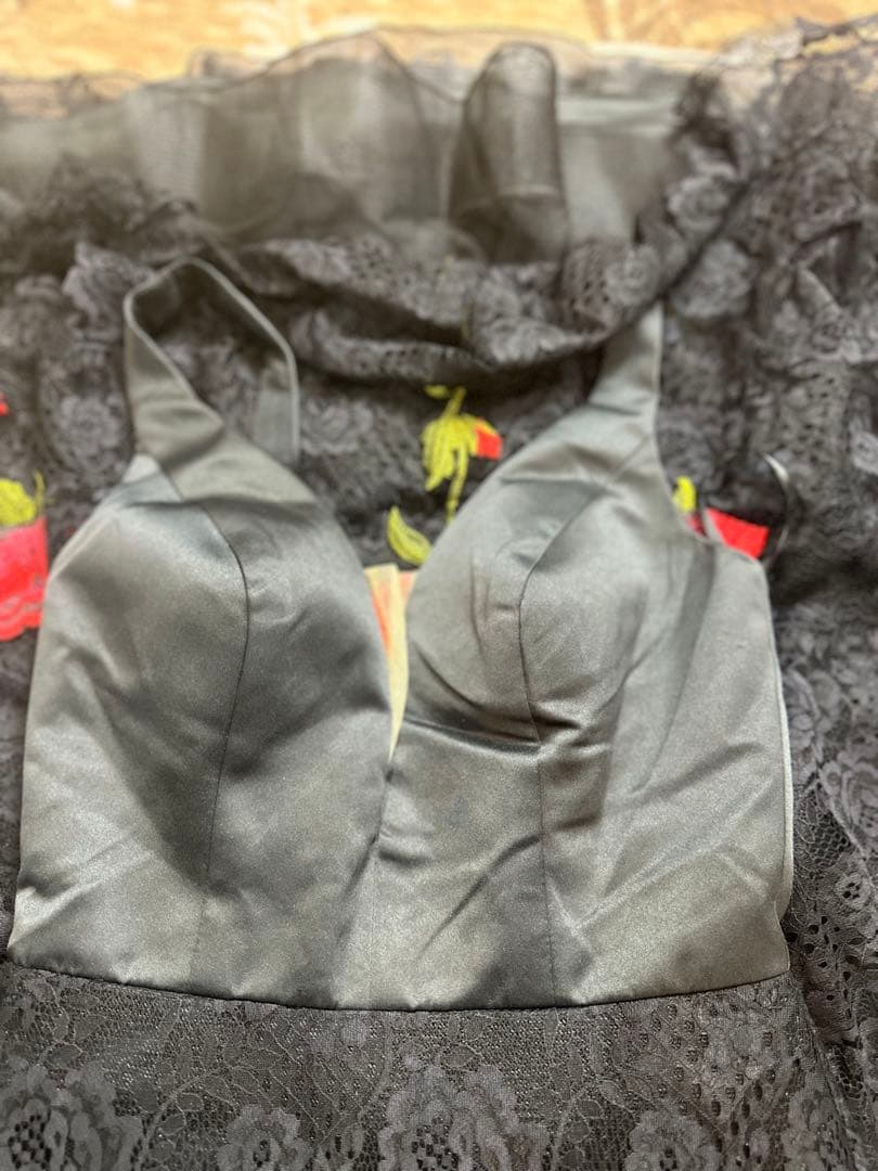 高級薔薇刺繍✨Aラインロングドレスス誕生日二次会パティーキャバ嬢ナイトクラブ