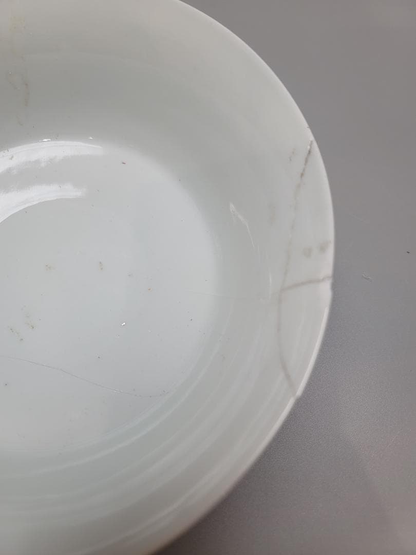 中国 色絵 桜模様 鉢 康熙年製 茶道具 修理あり