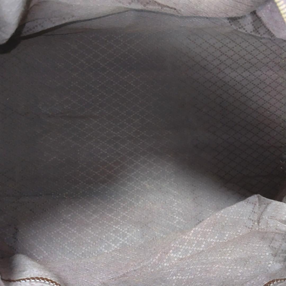 グッチ ボストンバッグ gg柄 スエード ブラウン 大容量 旅行カバン