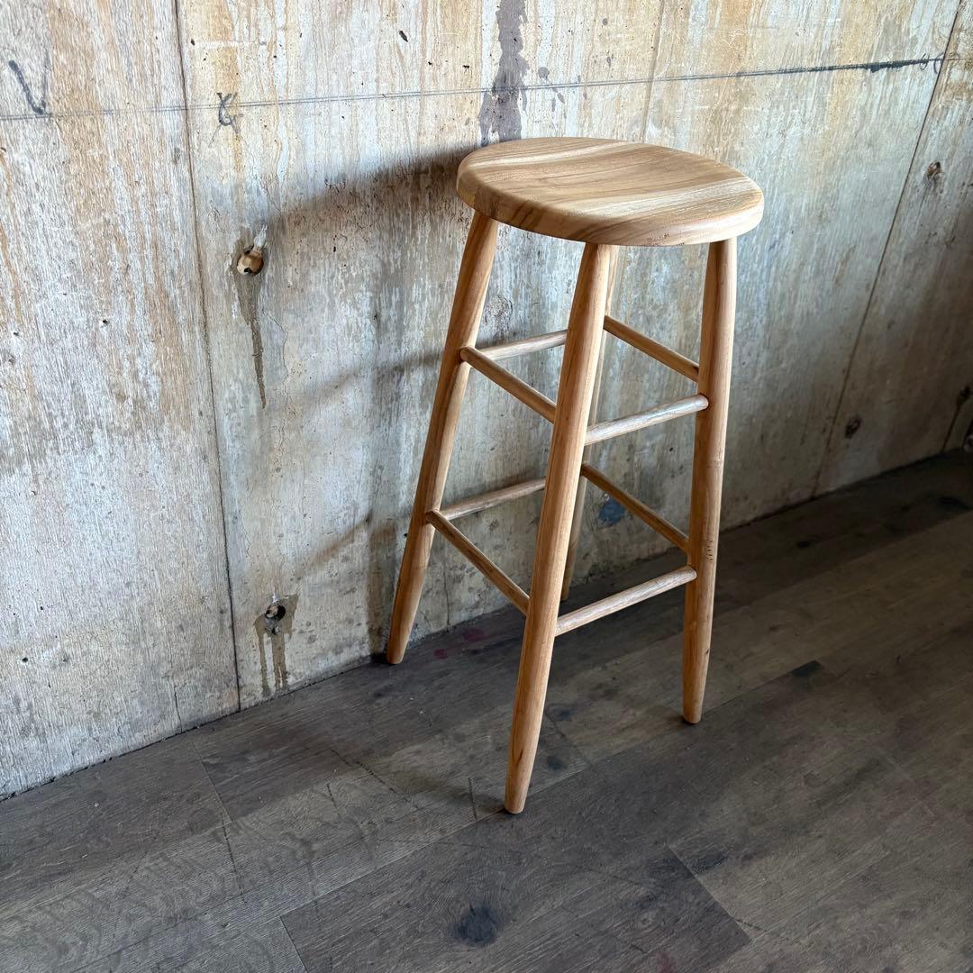 GALLUP ギャラップ　チーク ラウンドトップ スツール　30インチ　④