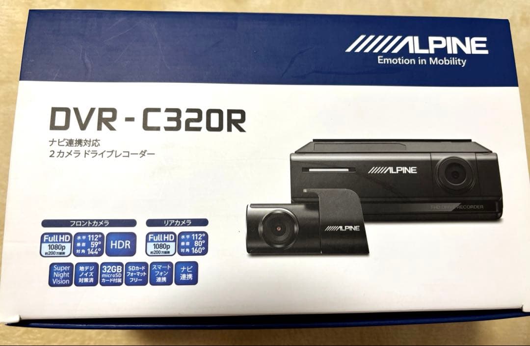 【未使用】アルパインDVR-C320R ドライブレコーダー