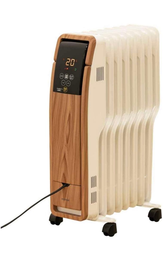 【値下げ】オイルヒーター POH-S1208M 木目ナチュラル