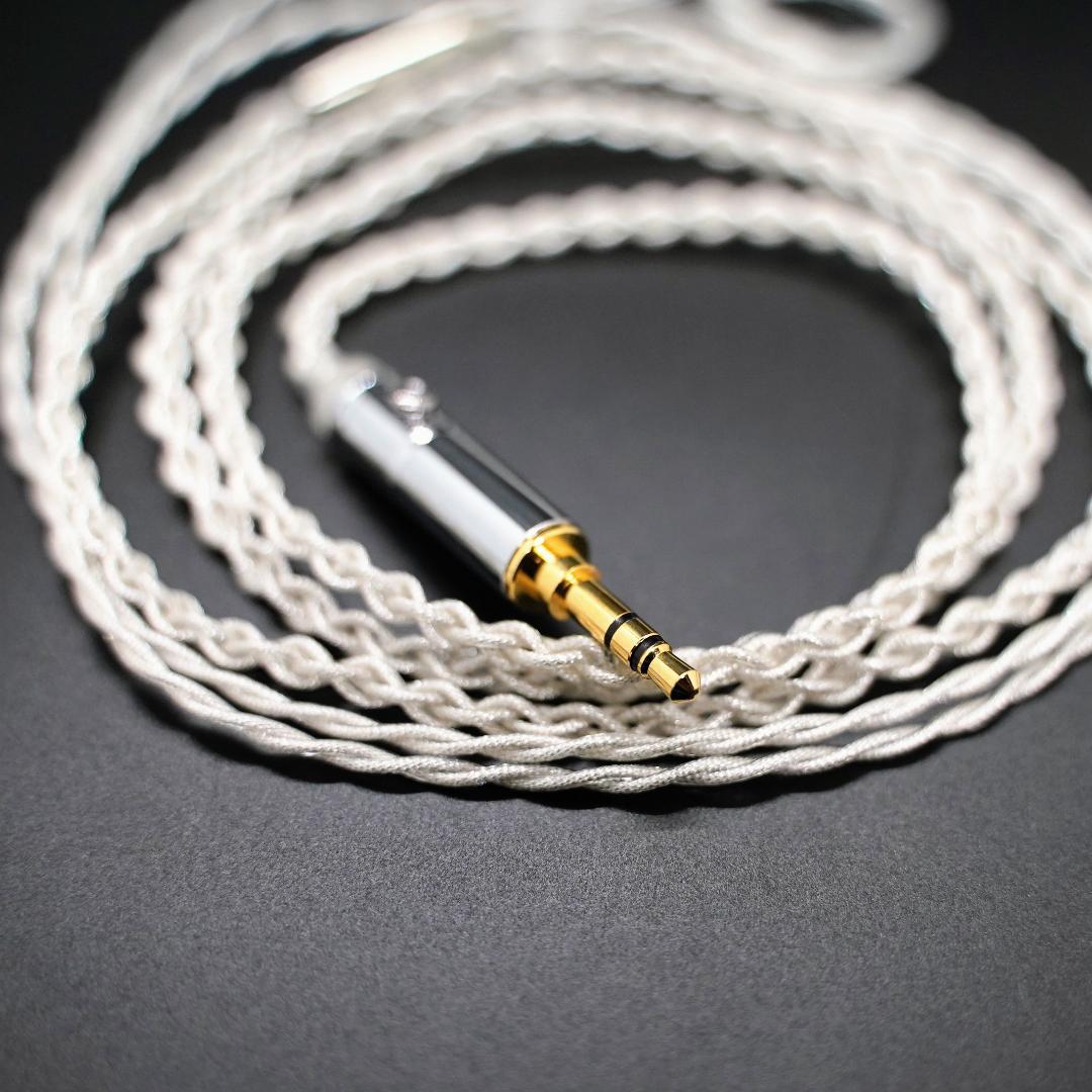 【1点のみ】7N粒子単結晶銅銀メッキ リッツ構造ケーブル IE500 3.5mm