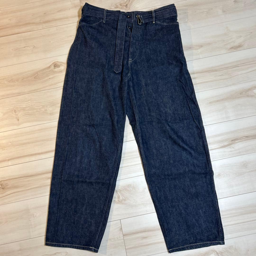 美品　comoli ベルテッド デニム　2