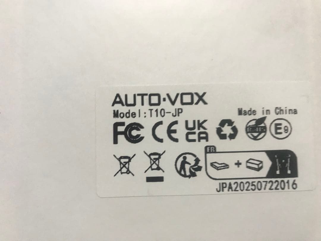 未使用品　AUTOVOX 一体換式ドライブレコーダー