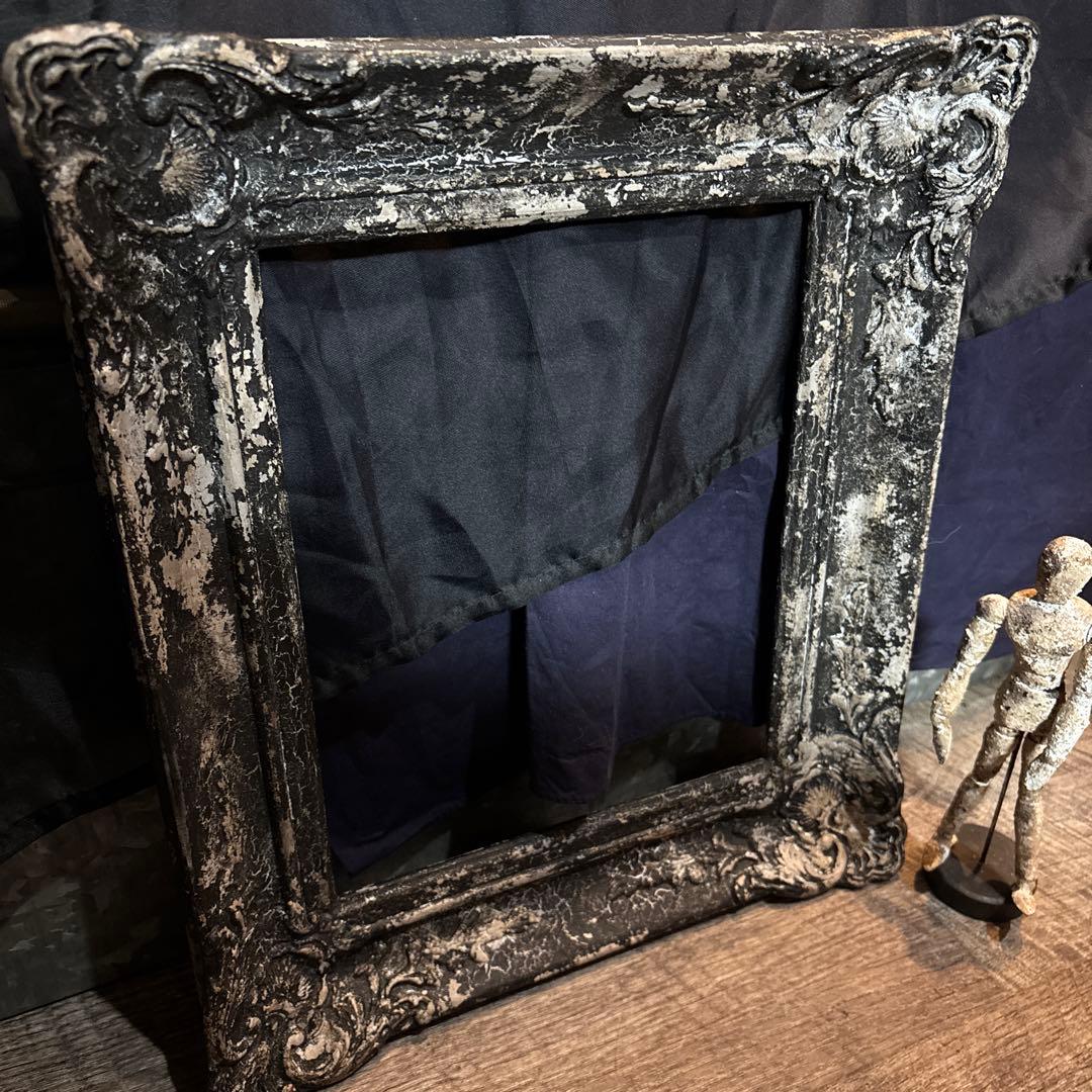 ブラックシャビーシック　アンティーク風装飾木製フレーム