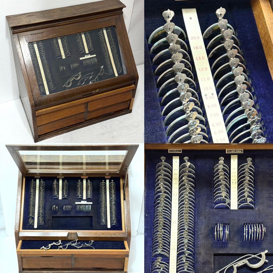 希少 流通無し アンティーク 試験 検眼 トライアルレンズセット