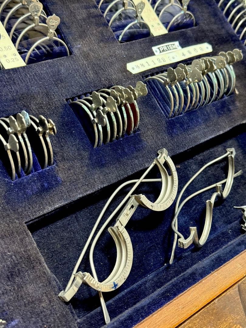 希少 流通無し アンティーク 試験 検眼 トライアルレンズセット