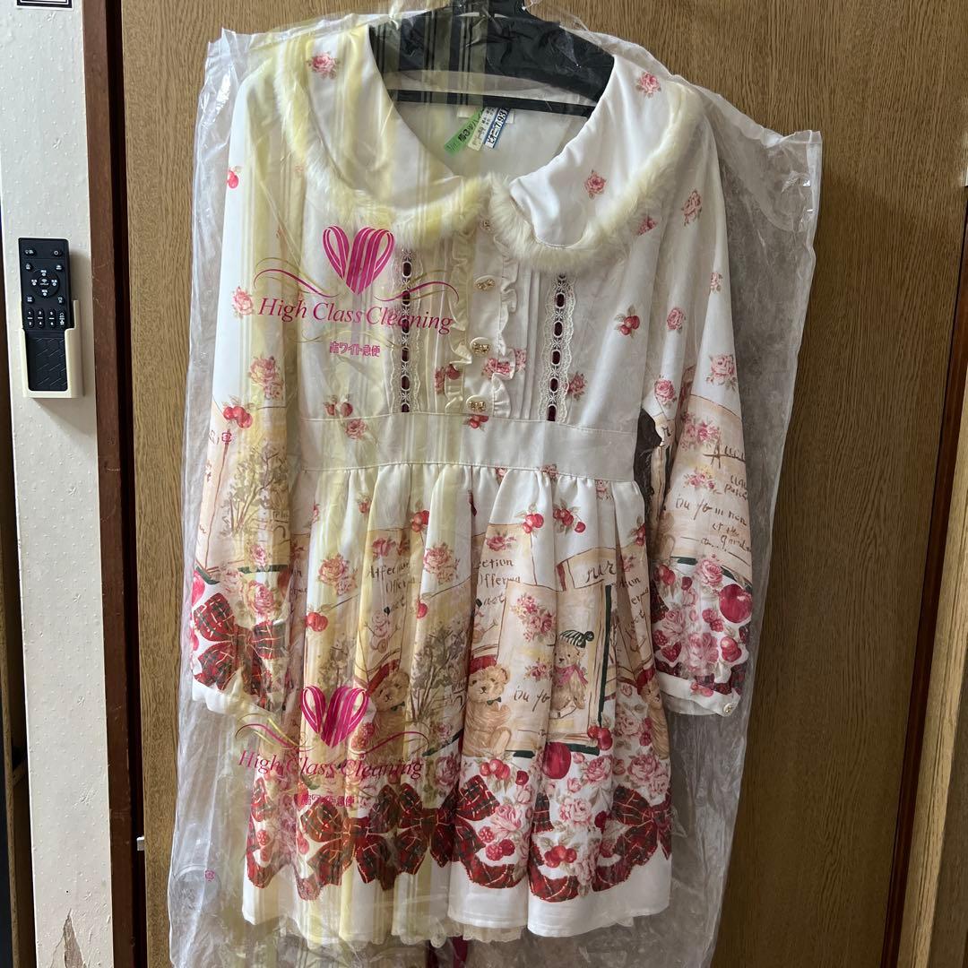 LIZLISA テディベア ワンピース BOOK リボン クリスマス