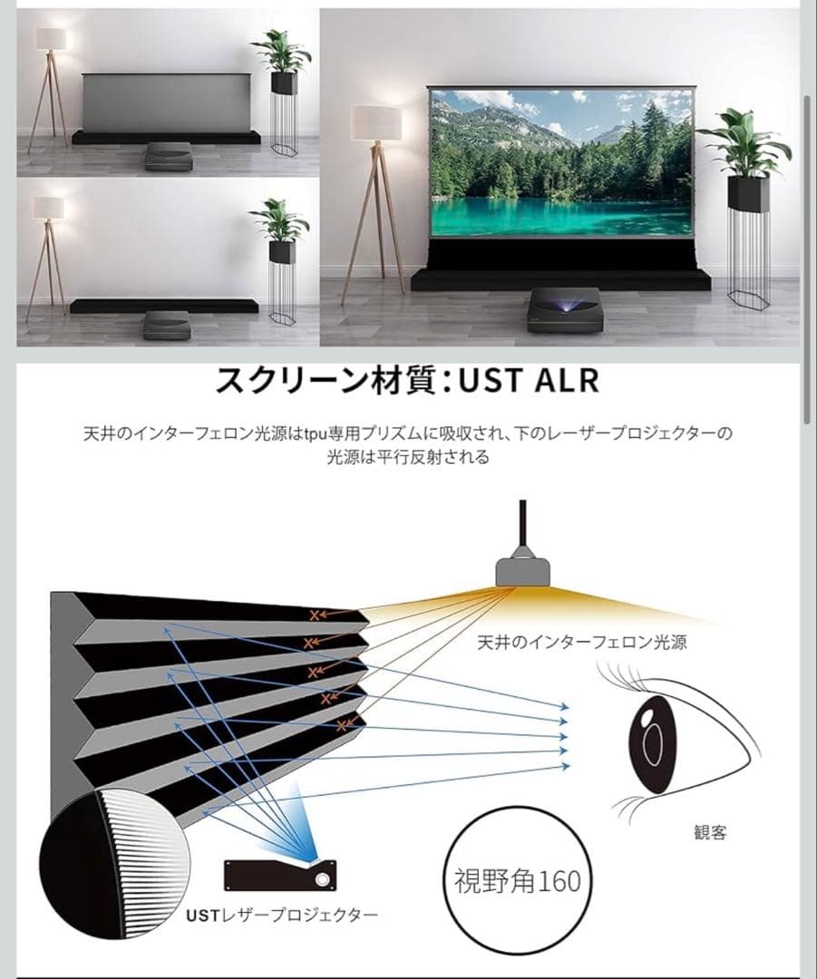 vividstorm 120インチ　定価30万　超短焦点用スクリーン