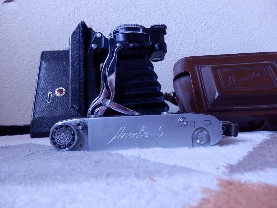 ❤️動作品❤️旧ソ連製❤️mockba-5★モスクワ５型★蛇腹カメラ★当時物