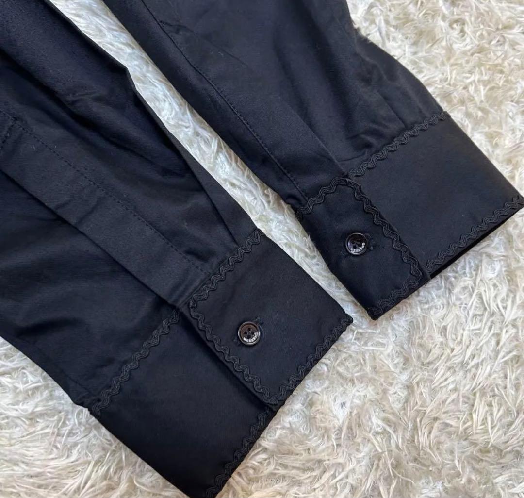 マックスマーラ　ブラック シャツワンピース 長袖 ベルト付き