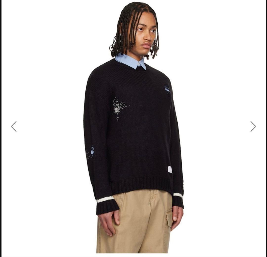 【NEIGHBORHOOD】ブラック クルーネックセーター　2025AW