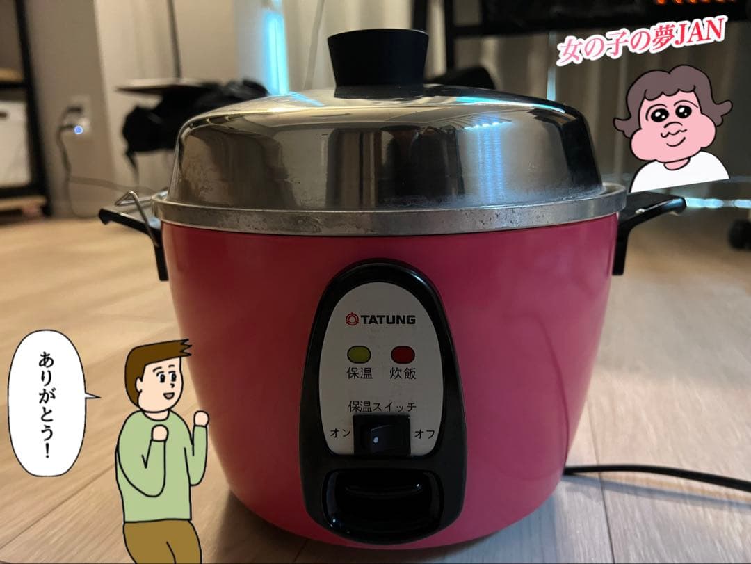 大同電気鍋 炊飯器 ピンク 保温機能付き