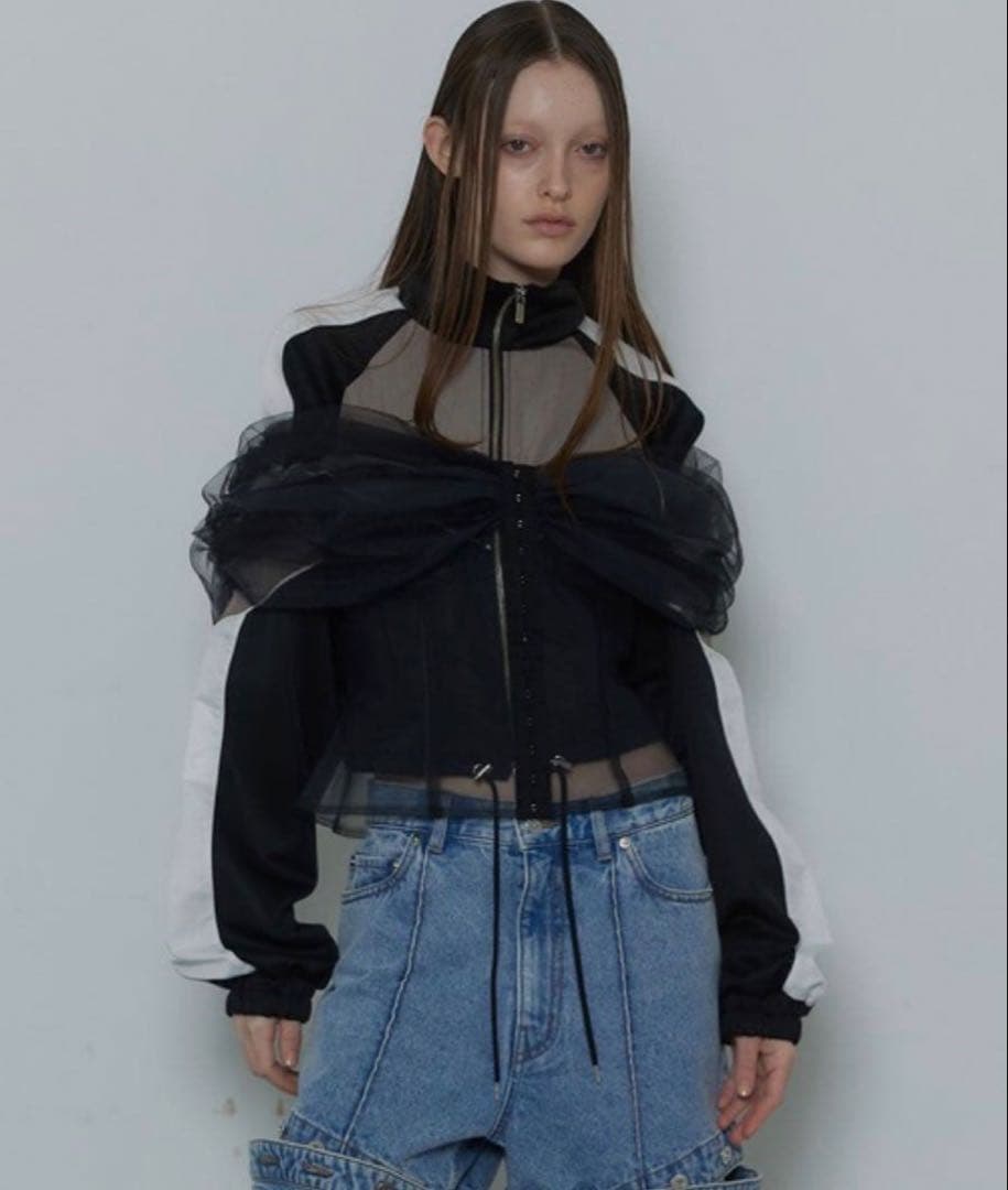 MAISON SPECIAL レイヤードチュールリボンベスト