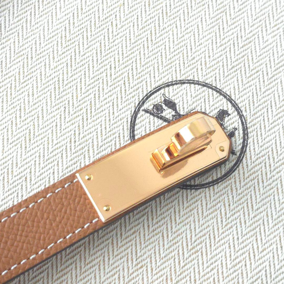 未使用【エルメス】ベルト《ケリー》18　ゴールド　ピンクゴールド金具　B刻印