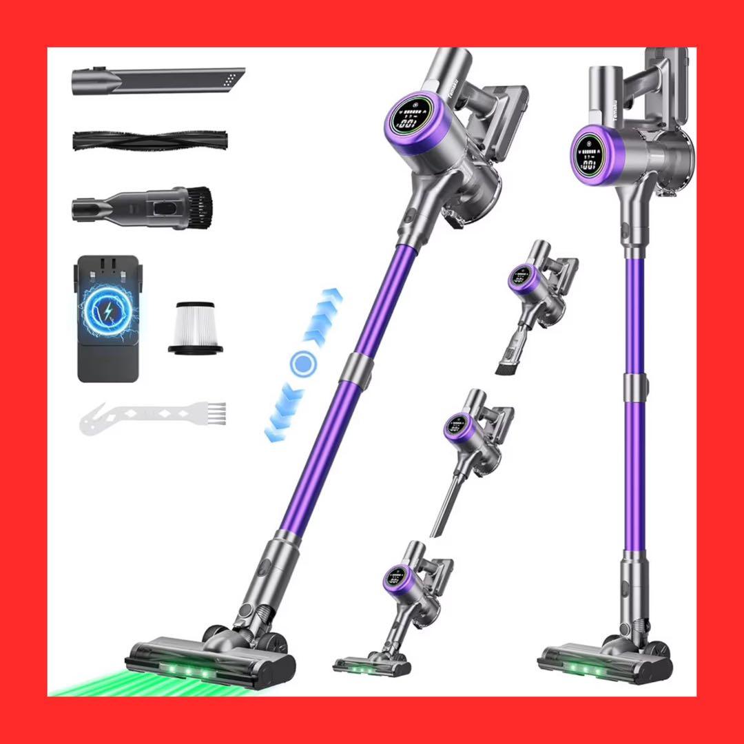 掃除機 コードレス90KPa超強力吸引 65分連続稼働 自立式 AI汚れ自動検知