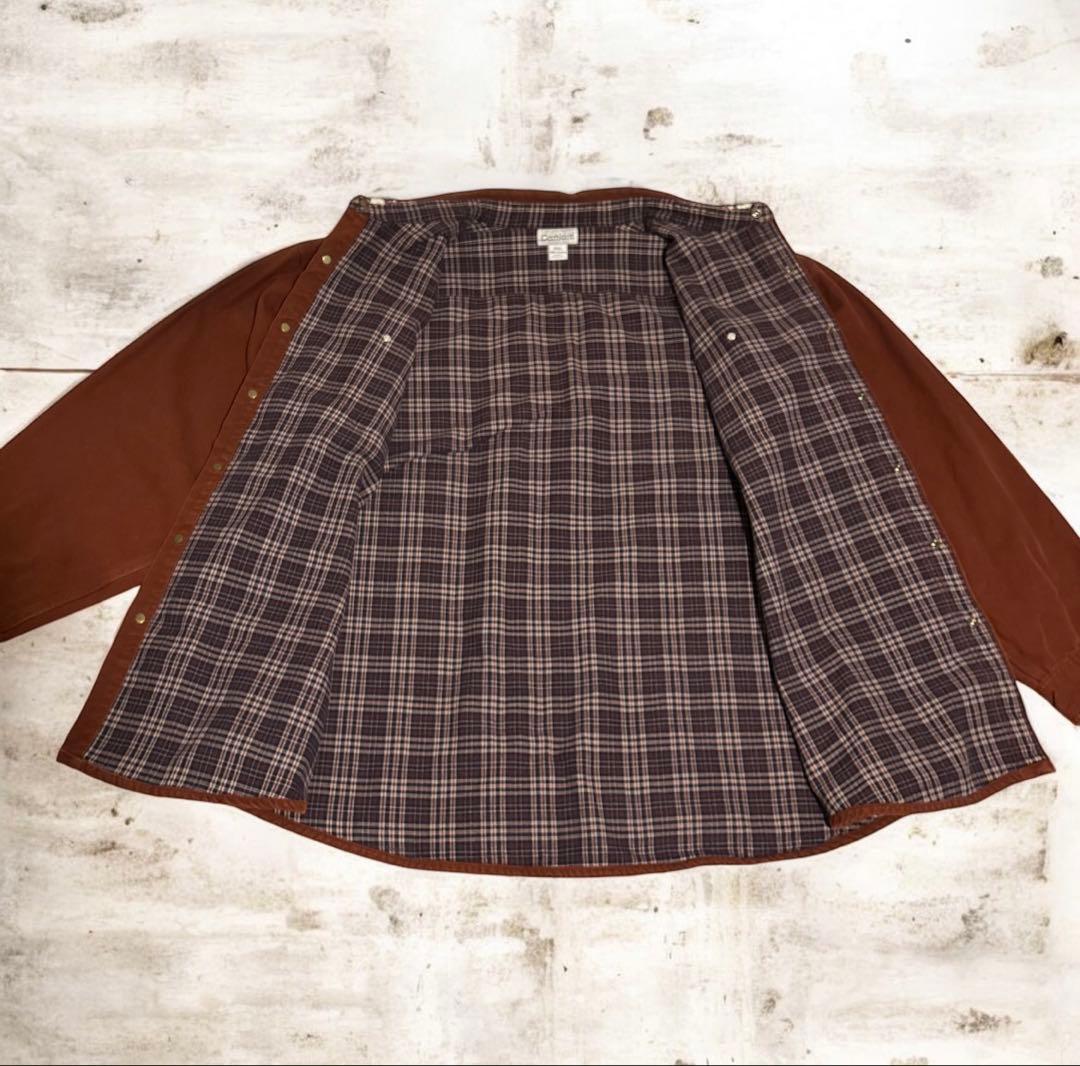 【希少】カーハート ダックシャツ ジャケット バーガンディ　4XL [特大]