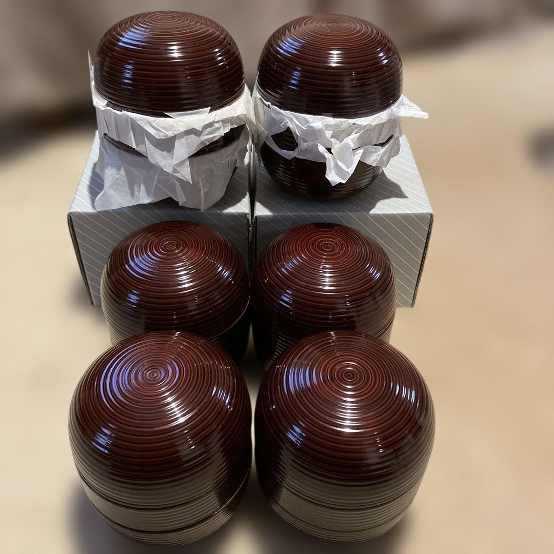 信玄弁当　留塗　懐石道具　三段弁当　６客