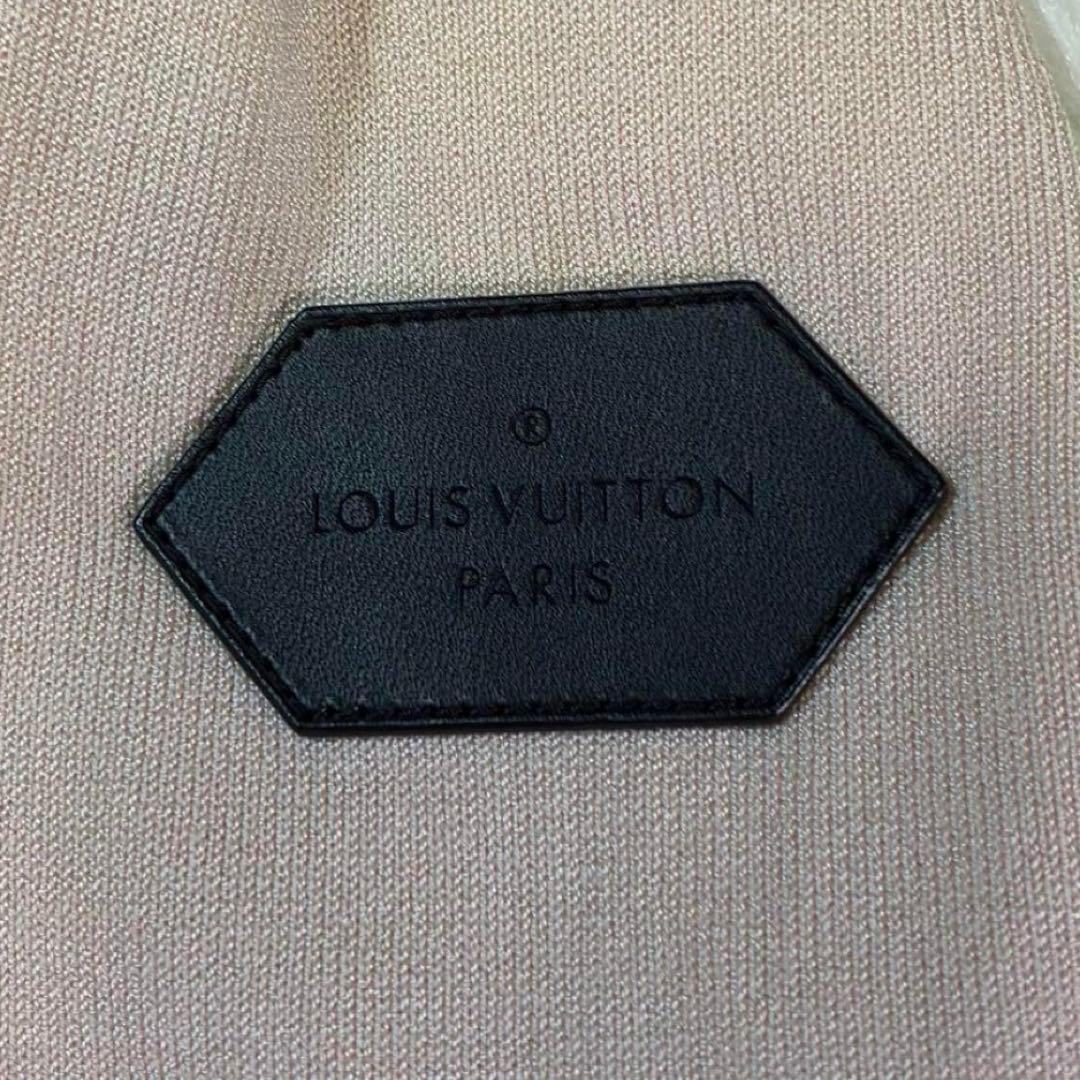 ルイヴィトン　ワンピース　Vロゴ　ロゴパッチ　白　ピンク　ネイビー　　S