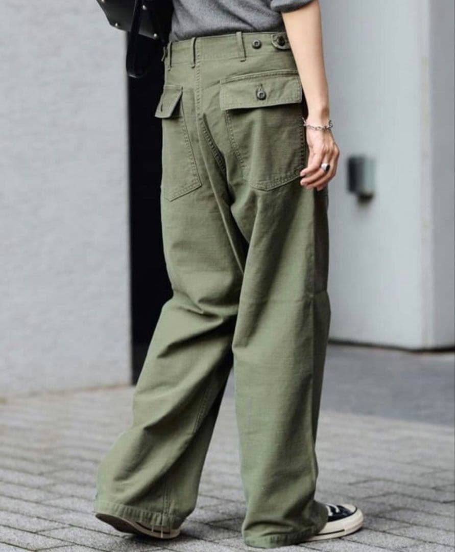 FRAMeWORK ミリタリースラブバックサテンベイカーパンツ　40