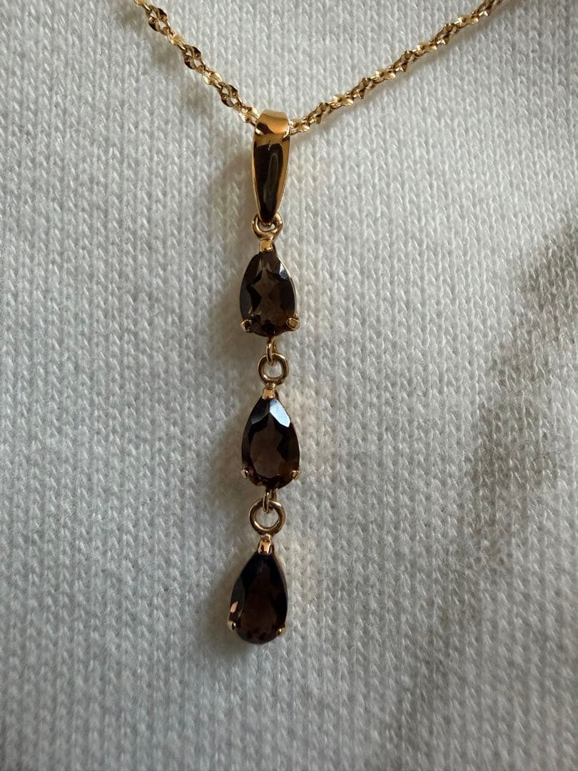K18 yg スモーキークォーツ　ペンダントトップ