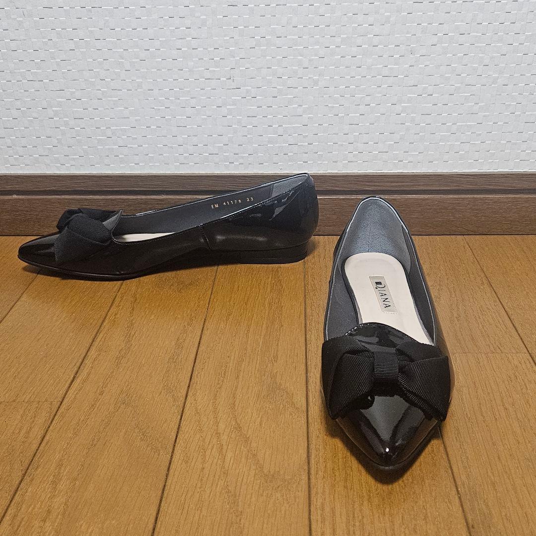 極美品☆ DIANA パンプス オペラシューズ リボン ポインテッドトゥ