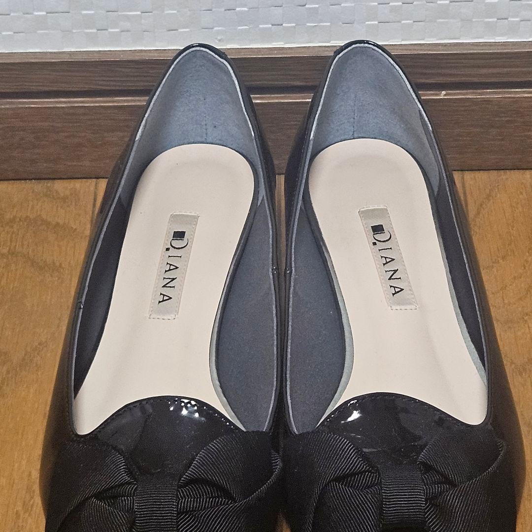 極美品☆ DIANA パンプス オペラシューズ リボン ポインテッドトゥ
