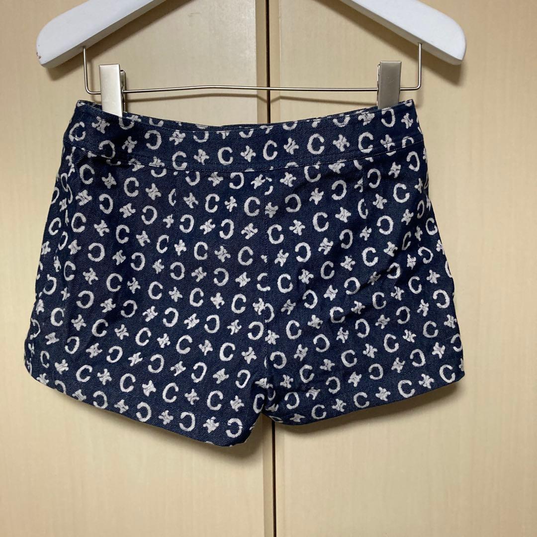 美品☆セリーヌ☆マカダム ☆Cロゴデザイン ネイビーショートパンツ☆38☆
