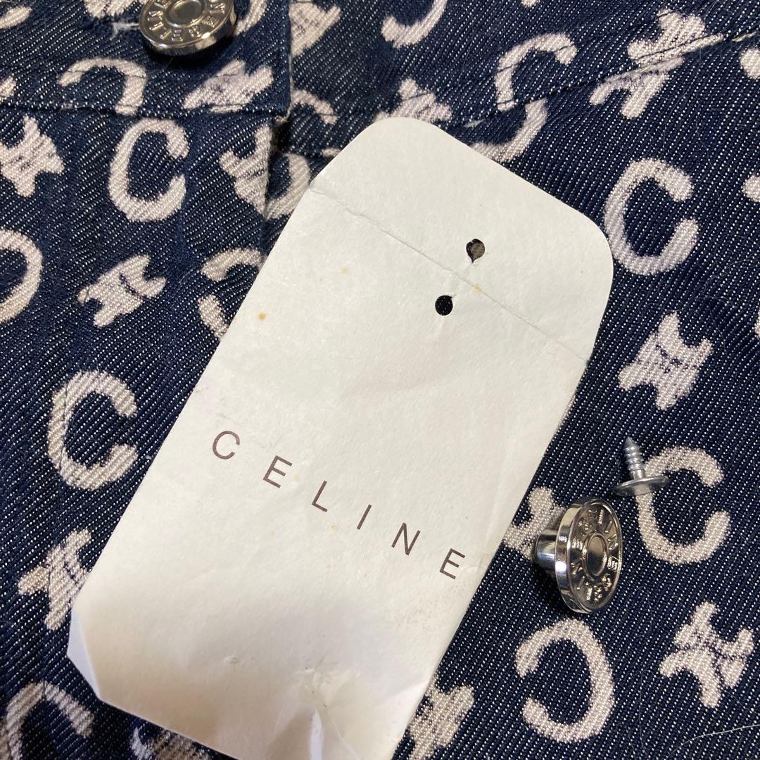 美品☆セリーヌ☆マカダム ☆Cロゴデザイン ネイビーショートパンツ☆38☆