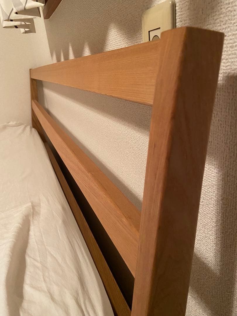 無印良品　タモ材ベッドとマットのセット　クイーン