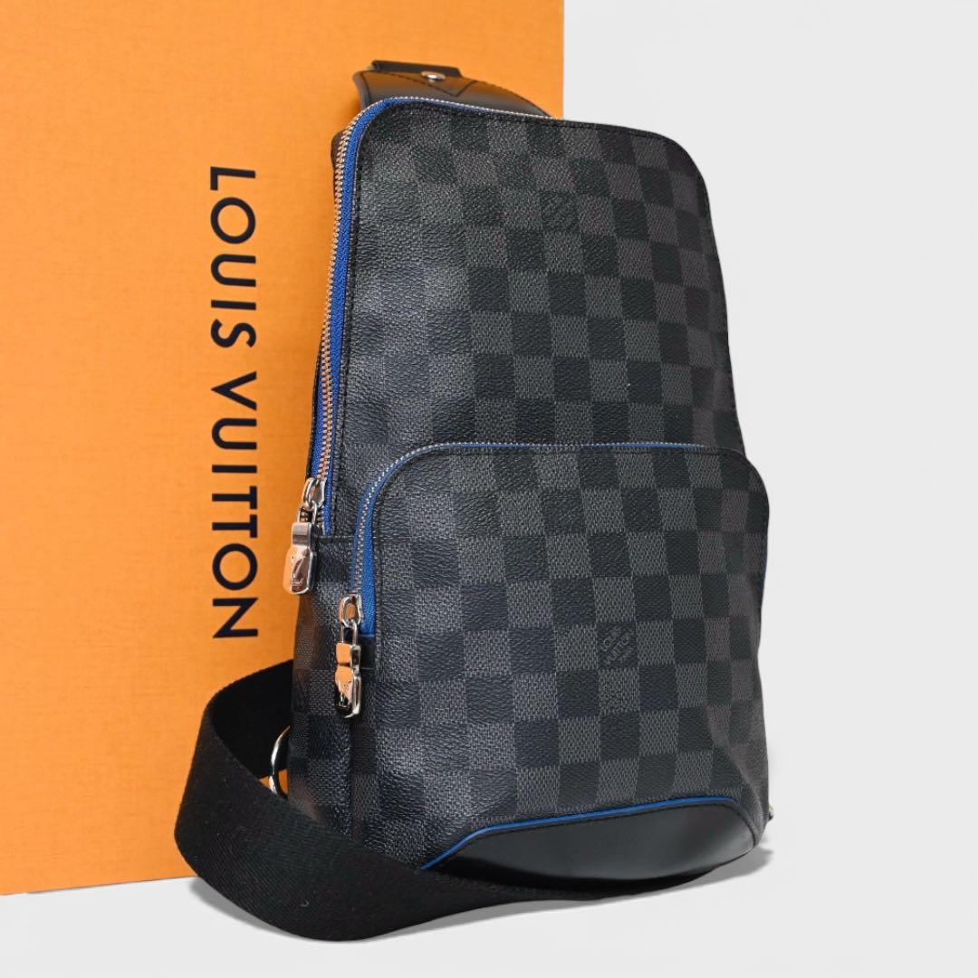 【美品】ルイヴィトン　ダミエ　グラフィット　スリングバッグ　ショルダーバッグ　黒