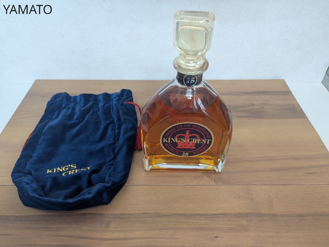 キングスクレスト 25年 スコッチウイスキー デキャンタ ボトル 袋付き