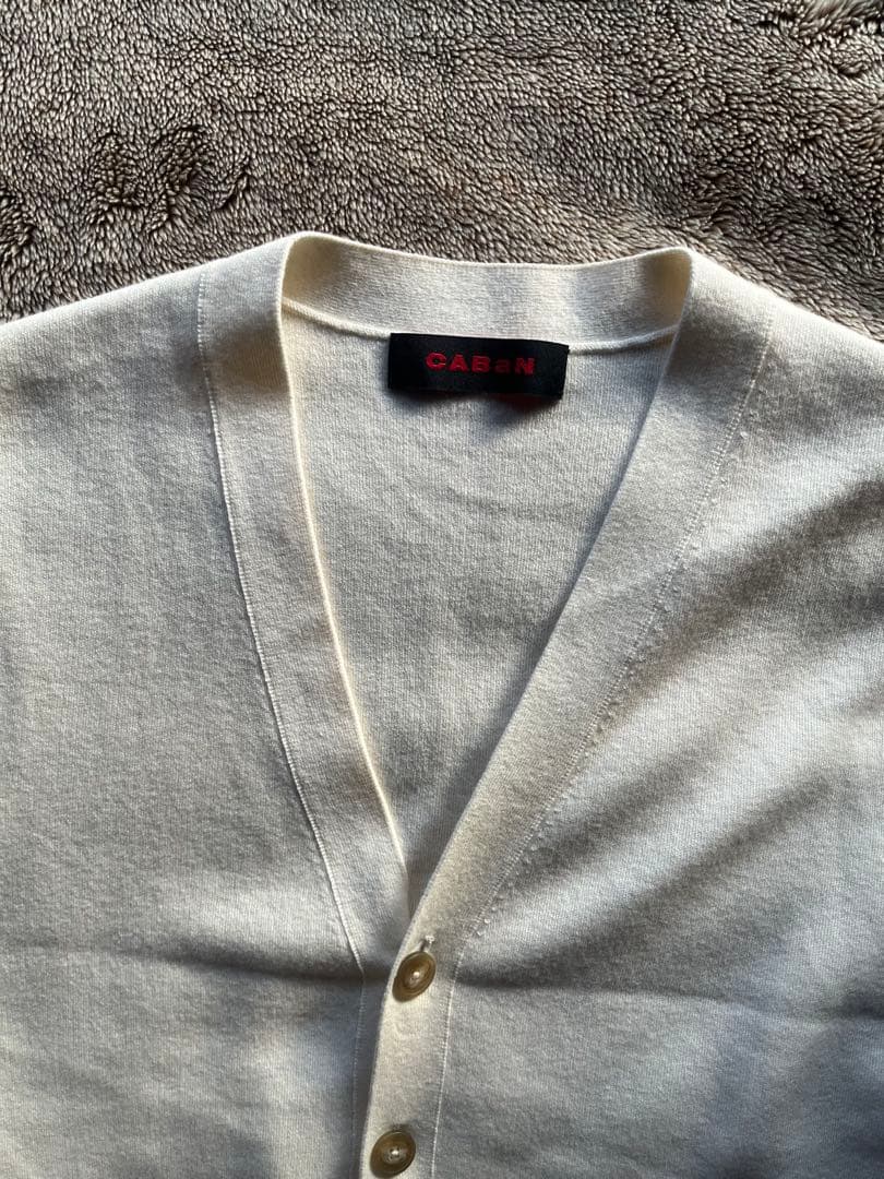 CABaN コットンカシミヤ Vネックドロップショルダーベスト