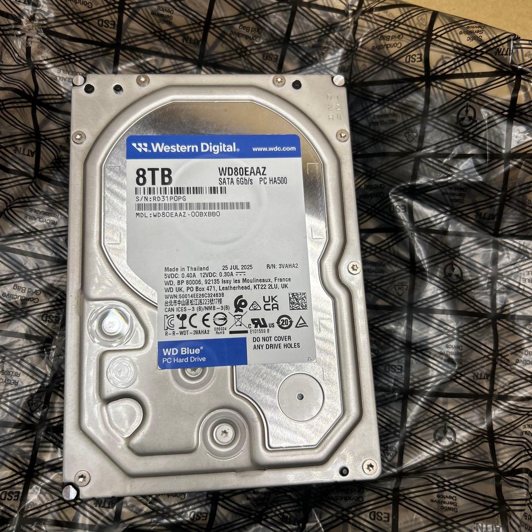 ジャンク　8TB WD Blue 内蔵 HDDWD80EAAZ