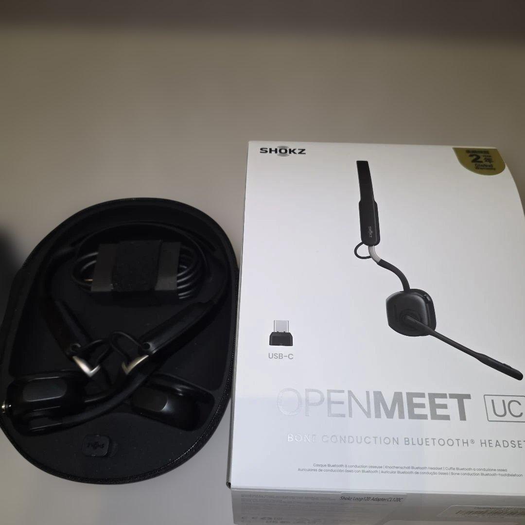 【美品】SHOKZ OPENMEET UC ワイヤレスヘッドセット