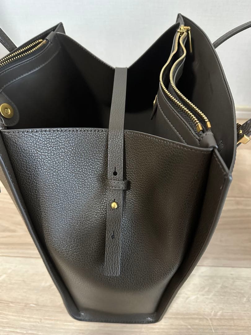 値下げ 極美品CHARLES&KEITE クラシックダブルハンドル トートバッグ