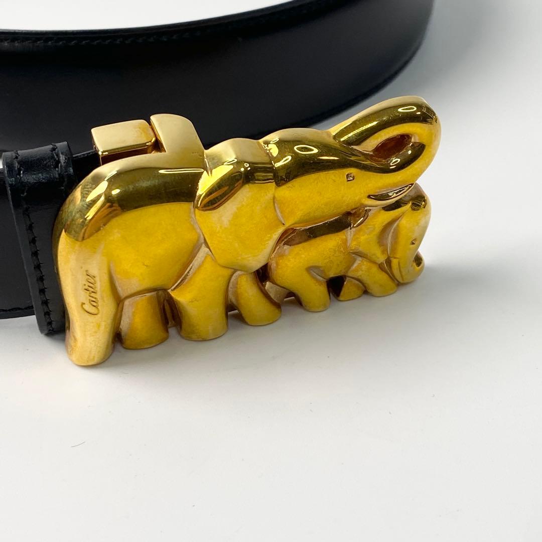 [入手困難] カルティエ Cartier ベルト エレファント 象 ゴールド.