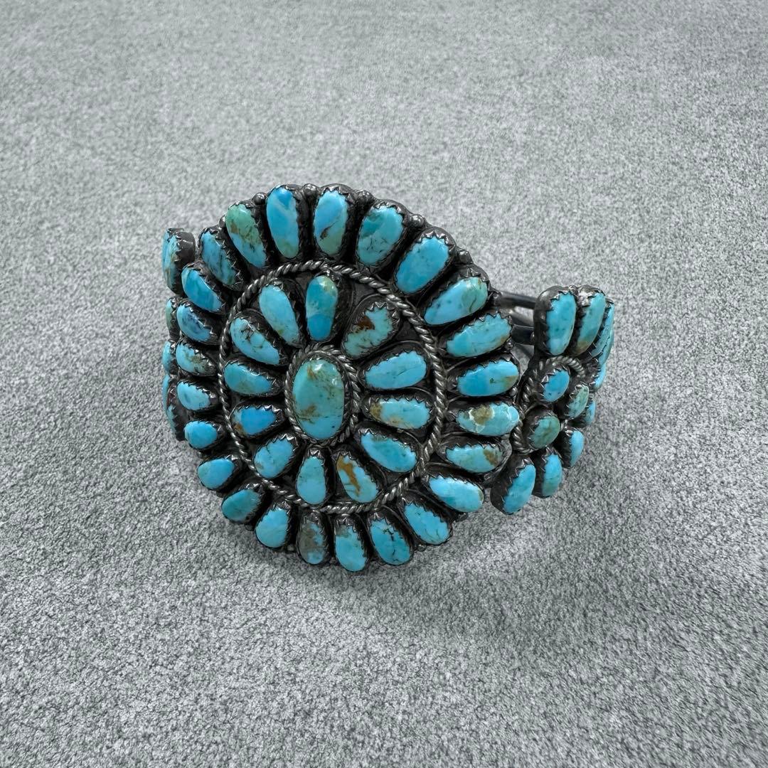 ナバホ族 Navajo LMB ターコイズ バングル
