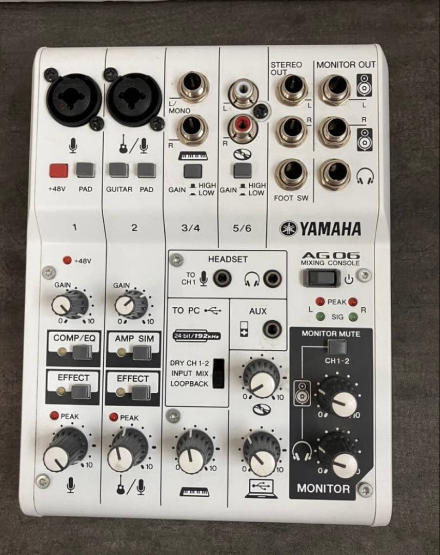 YAMAHA/ヤマハ MIXING CONSOLE AG06 傷汚れ等有