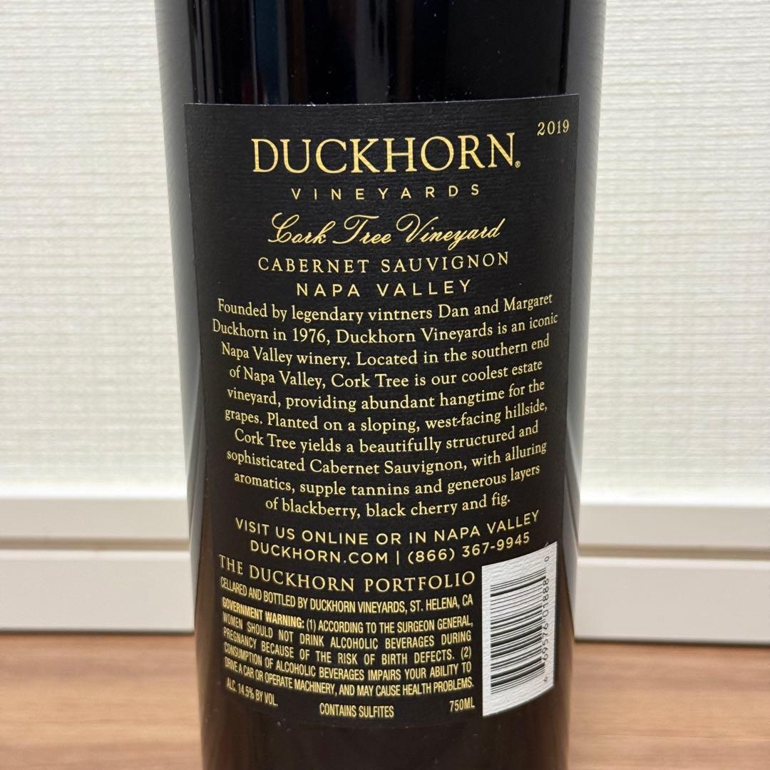 DUCKHORN 2019 CABERNET SAUVIGNON ナパバレー 赤