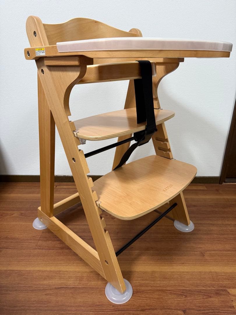 【美品】KATOJI カトージ プレミアム ベビーチェア ハイチェア 22380