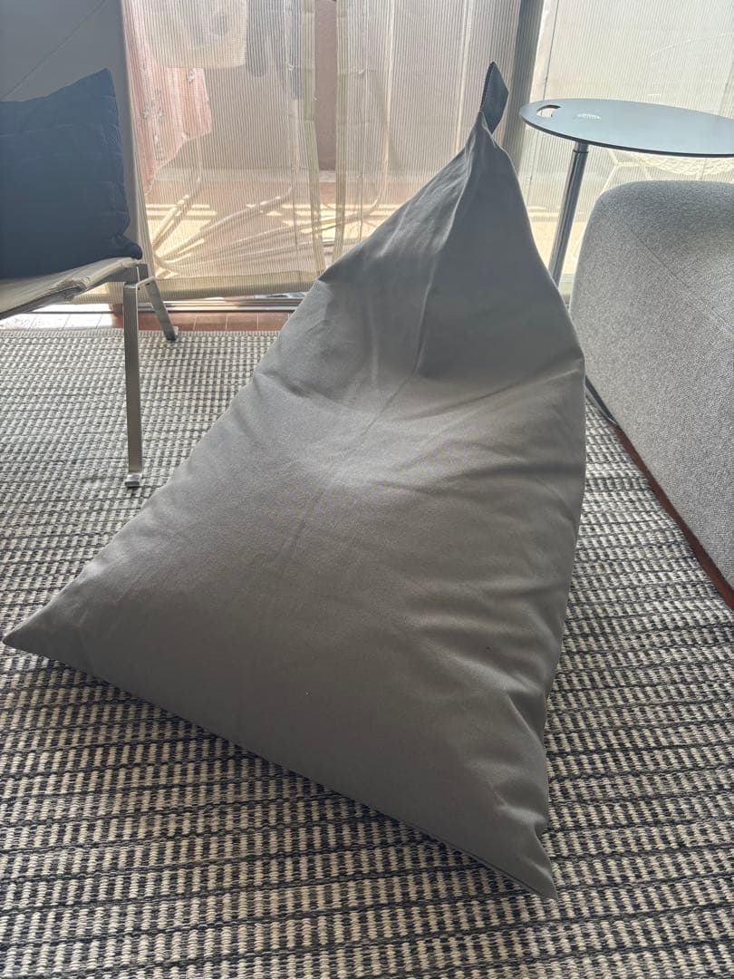 tetra 8号帆布 ビーズクッション レギュラーサイズ　グレー