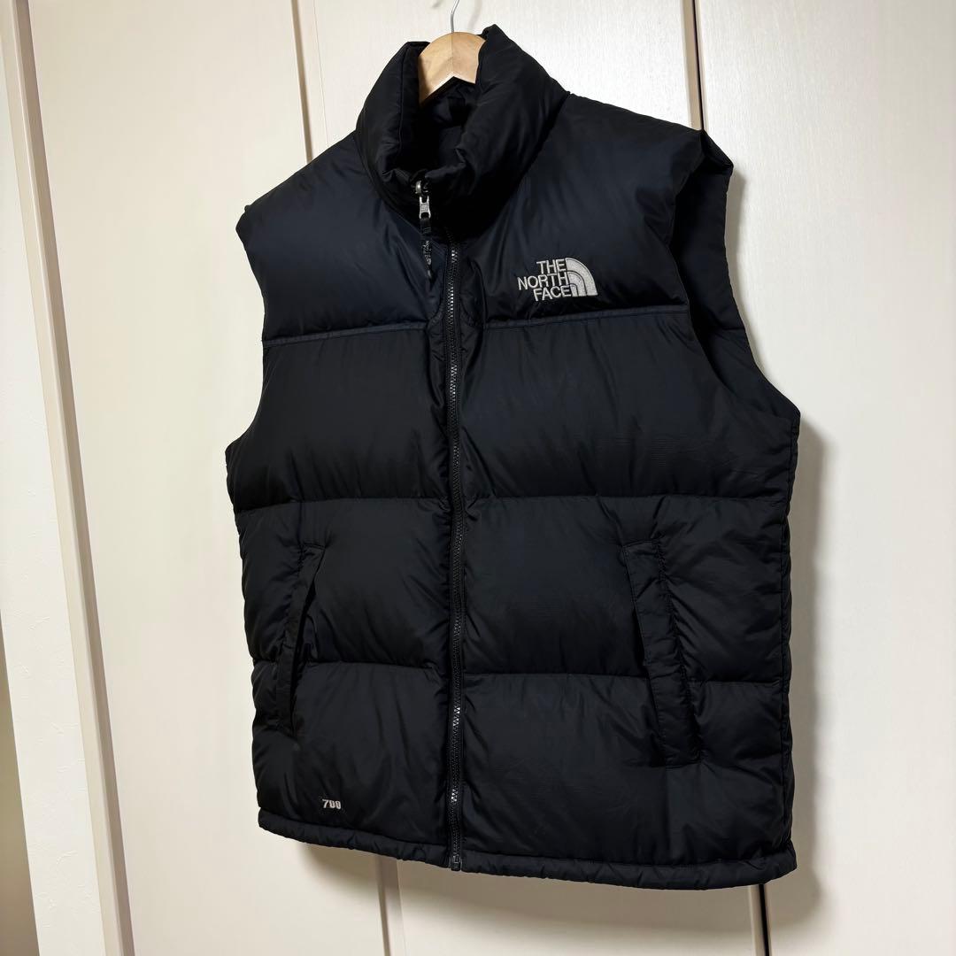 状態良好☘️ノースフェイス ヌプシ　ダウン　ベスト　センターロゴ