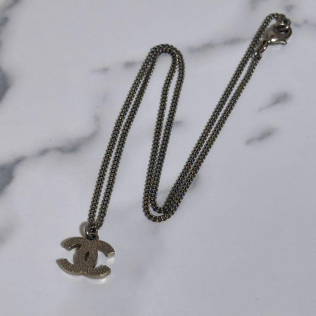 CHANEL シャネル クリスタル ロゴ ネックレス CC