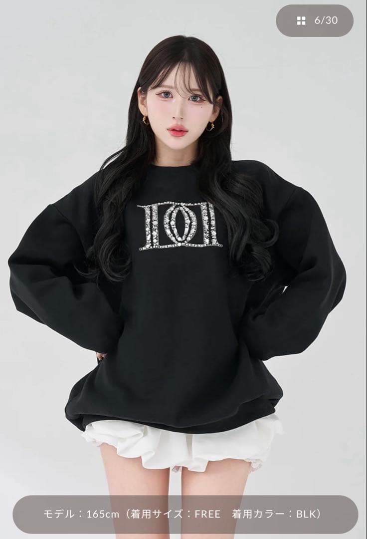 ダーリッチ　DDロゴビジュースウェットプルオーバー