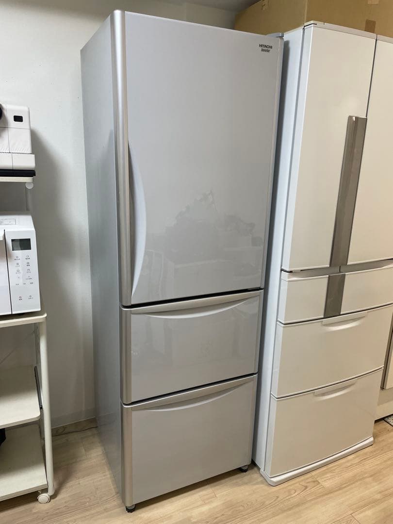 HITACHI ノンフロン冷凍冷蔵庫 R-S37CMV メタリックグレー